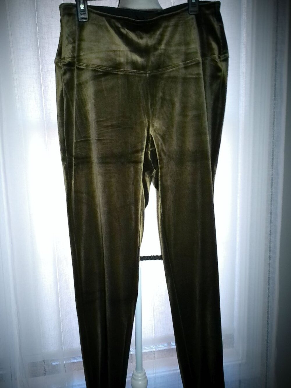 WYNNE LAYERS NWOT Pull-On Greenish Brown Lux Velour Stretch Legging XL